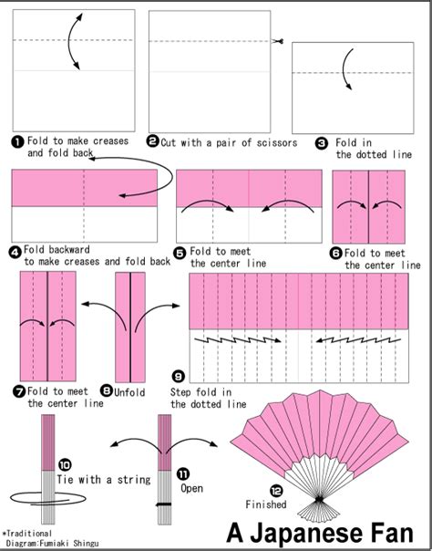 Origami Japanese Fan | Diy origami, Japanese fan, Origami crafts