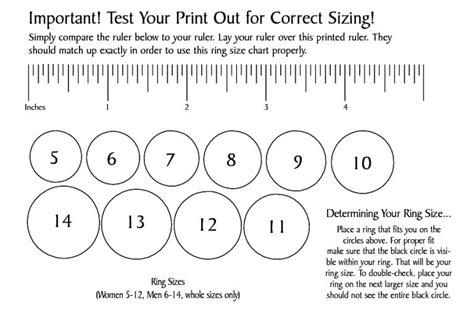 Engagement Ring Size Chart