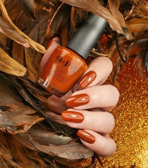 30+ Fab Orange Nails For Fall 2020 - The Glossychic