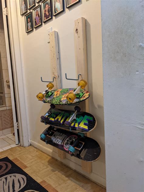 2nd DIY project: Home made skateboard rack! [37YO] : r/OldSkaters