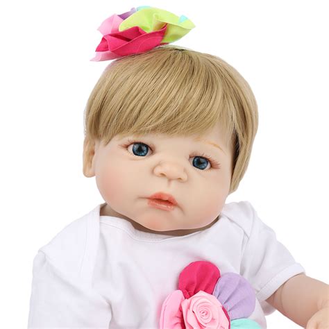 Blonde Wigs Reborn Baby Girl Dolls Washable 55CM 22'' Full Body Vinyl Silicone | eBay