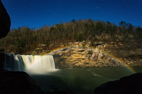 The "Moonbow" of Cumberland Falls, KY. A Moonbow or lunar rainbow is ...