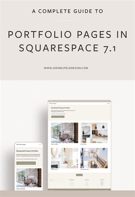 Portfolio Pages in Squarespace 7.1 - A complete guide — Jodi Neufeld ...