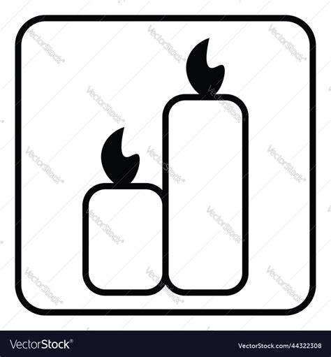 Meditation candles on a white background Vector Image