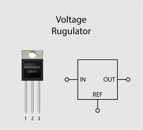 Voltage regulator IC with symbol vector eps 10. 10043746 Vector Art at Vecteezy