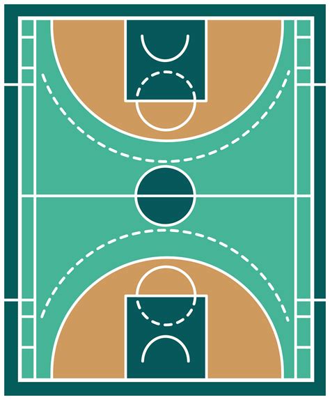 Basketball Court Vector Template Top View 36304037 Vector Art at Vecteezy