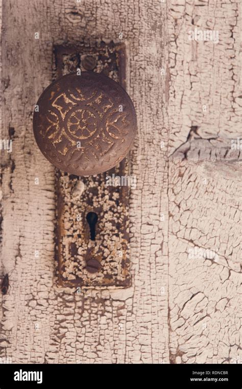 Rusty Old Door knob Stock Photo - Alamy