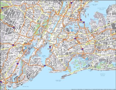 New York City Zip Code Map - GIS Geography