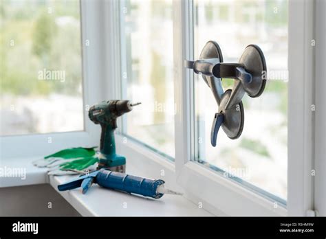 Window installer tools Stock Photo - Alamy