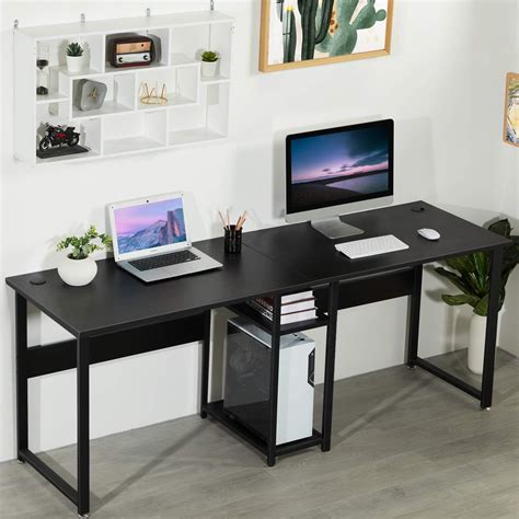 Sedeta Double Workstation Desk, 78 inches Dual Desk Two Person Computer ...