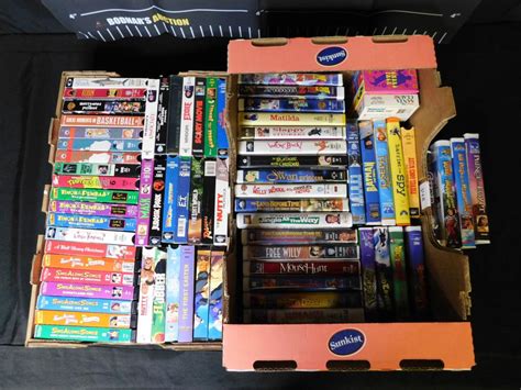 Sold at Auction: Lot of 2 Boxes Full of VHS Tapes