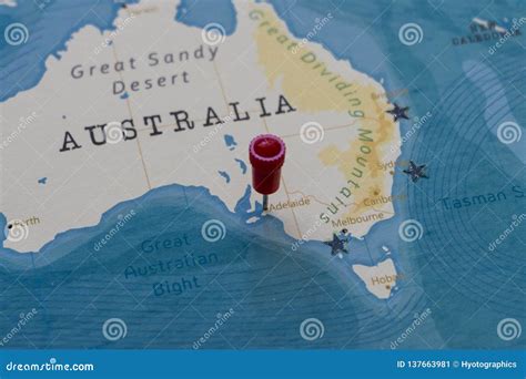 A Pin on Adelaide, Australia in the World Map Stock Image - Image of education, advertisement ...