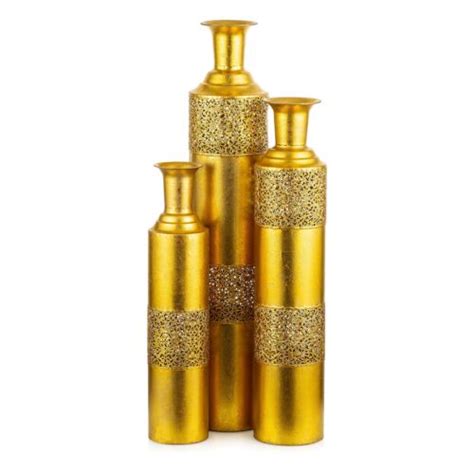 Sziqiqi Metal Floor Vase Gold Large Vases - 32/27/22in Decorative Tall Vase S... | eBay