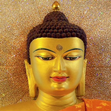 Statue Of Buddha Inside Mahabodhi Temple by Reinhard Goldmann