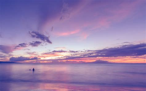 ocean, Clouds, Sunset, Purple, Beach Wallpapers HD / Desktop and Mobile Backgrounds