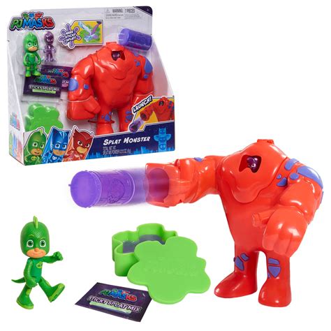 PJ Masks Splat Monster Action Figure Includes Gekko, Ninjalino, and ...