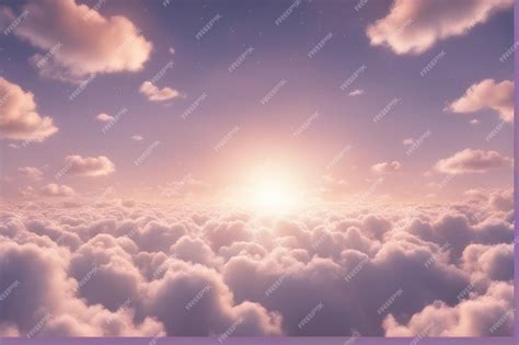 Premium AI Image | Fantasy Art Realistic Aesthetic dreamy cloud background sunlight glitter ...