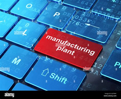 Industry concept: Manufacturing Plant on computer keyboard background Stock Photo - Alamy