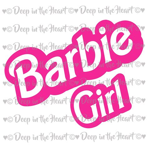 Barbie Girl SVG PNG JPG Instant Zip File Download Great | Etsy