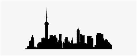 City Skyline Sticker - City Skyline Silhouette Shanghai - Free ...