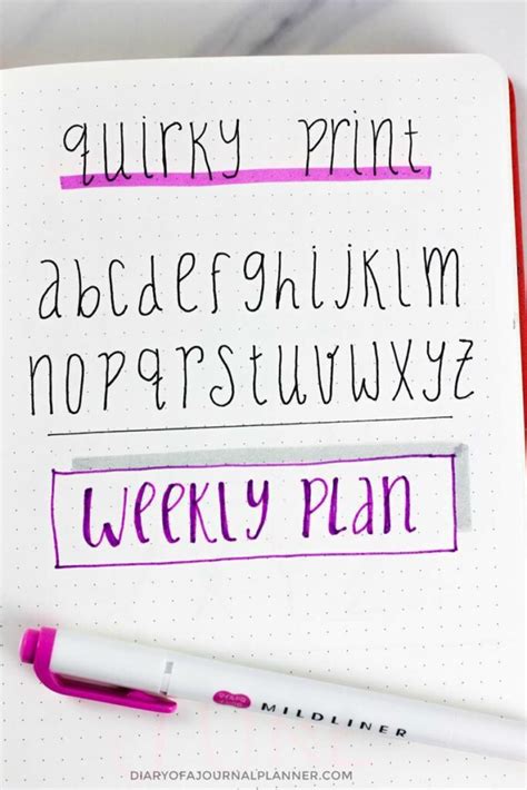 Bullet Journal Fonts (14 Fonts For Bullet Journal You Need To Try!)