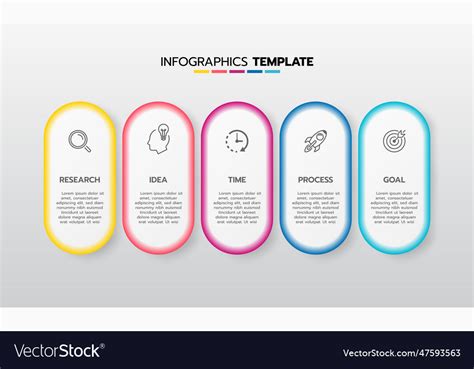 Business infographic template process with simple Vector Image