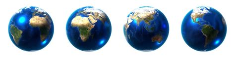 Premium Photo | World map earth all continents 3d illustration