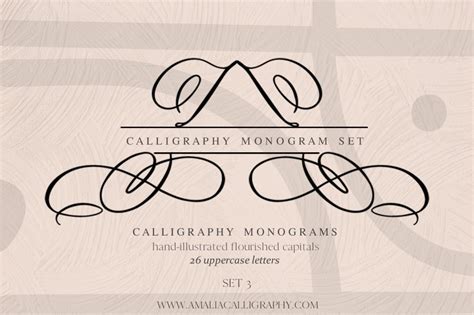 Calligraphy Monograms Set 3 - Design Cuts