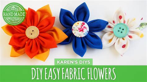 How To Make Fabric Flowers Youtube