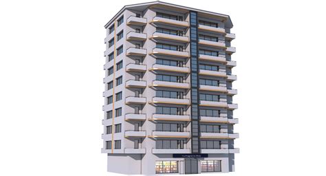 Modern Apartment Building 6 3D Model $49 - .max .fbx .obj .3ds - Free3D