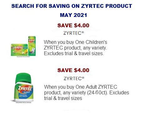 ZYRTEC Coupons - Coupon Network