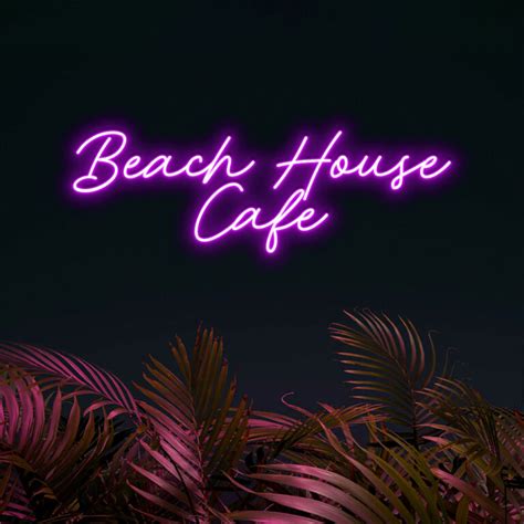 Beach House Coffee Neon Led Sign - Custom Personalised LED Neon Signs, Handmade Neon Light