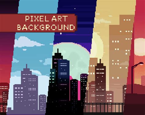 2D Pixel Art City Backgrounds Pack by Arludus