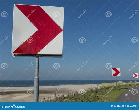 Sign Sharp Turn to Right stock photo. Image of blue, road - 46944484