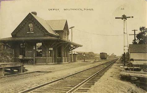 Postcard: Depot, Southwick, Massachusetts | Railroad History