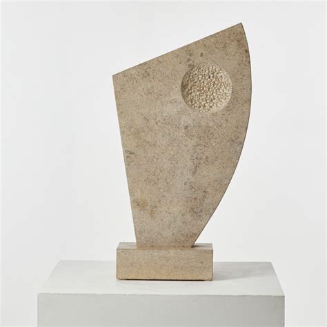 Large limestone abstract sculpture - Béton Brut