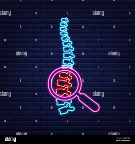 Neon Spine human graphic icon. Human anatomy. Vector stock illustration Stock Vector Image & Art ...