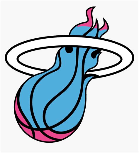 Miami Heat Logo Pink And Blue, HD Png Download , Transparent Png Image - PNGitem