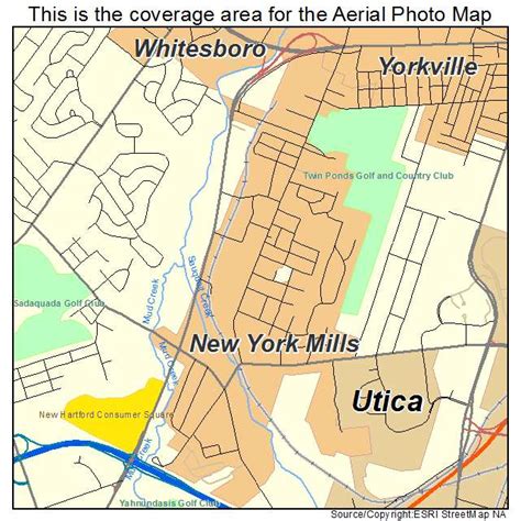 Aerial Photography Map of New York Mills, NY New York