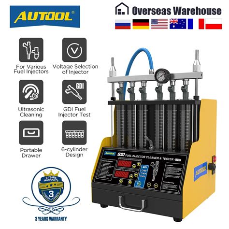 Autool Ct400 Gdi Fuel Injector Cleaner & Tester Machine 6 Cylinders ...