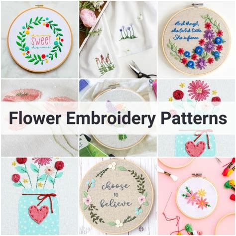 50 Best Flower Embroidery Pattern Designs to Craft This Spring