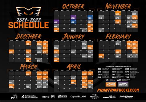 Schedule - Lehigh Valley Phantoms