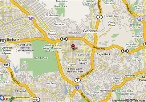 Glendale California Map - United States