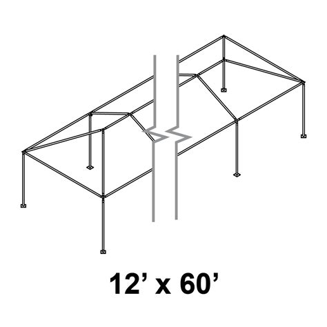 12' x 60' Classic Series Frame for Frame Tents | Durable & Versatile