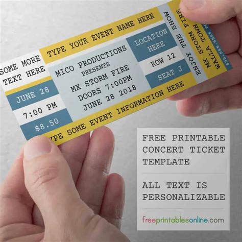 Free Printable Concert Tickets | Free Printables Online