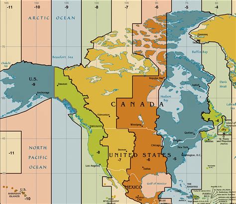 How Many Time Zones Are There In The Usa - Time in the united states ...