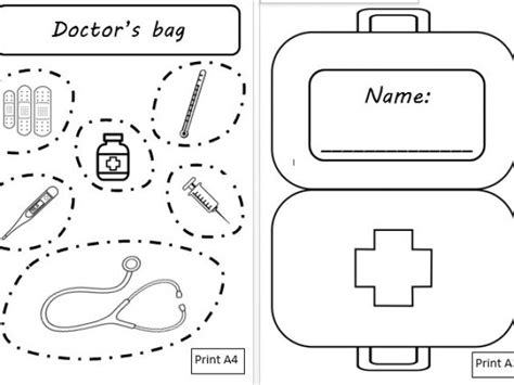 Printable Doctor Bag Craft Template - prntbl.concejomunicipaldechinu.gov.co