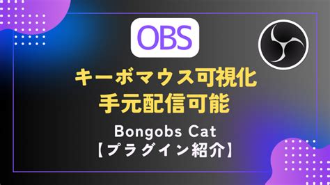 【OBS｜プラグイン】猫ちゃんが動く手元配信・キーボードマウス可視化｜[Bongobs Cat] - デフゲーマーのVTuber備忘録