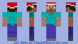 default with santa hat Minecraft Skin