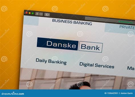 Danske Bank Website Homepage. Close Up of Danske Bank Logo Editorial ...